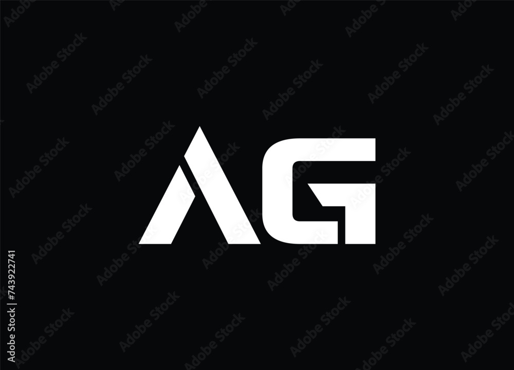AG logo design. Vector illustration. AG logo design. Vector illustration.