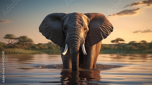 elephant in background © jiejie