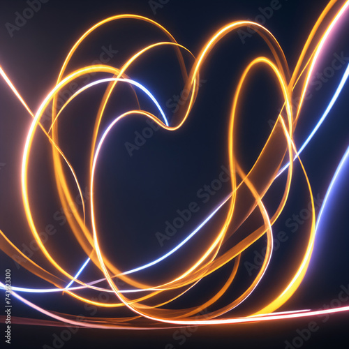 Abstract neon light background, 8k