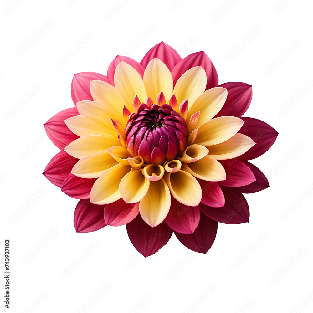 Dahlia image isolated on a transparent background PNG photo Dahlia image isolated on a transparent background PNG photo
