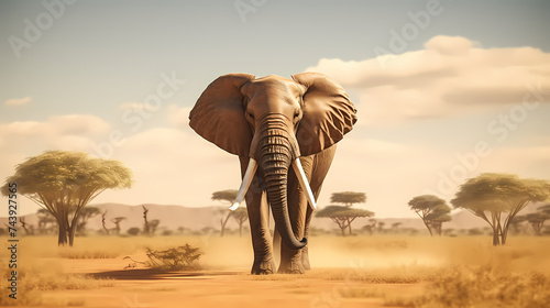 elephant in background © jiejie