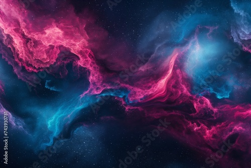 Vibrant Pink and Blue Nebula Texture  Abstract Cosmic Background  Artistic Space and Astronomy Concept