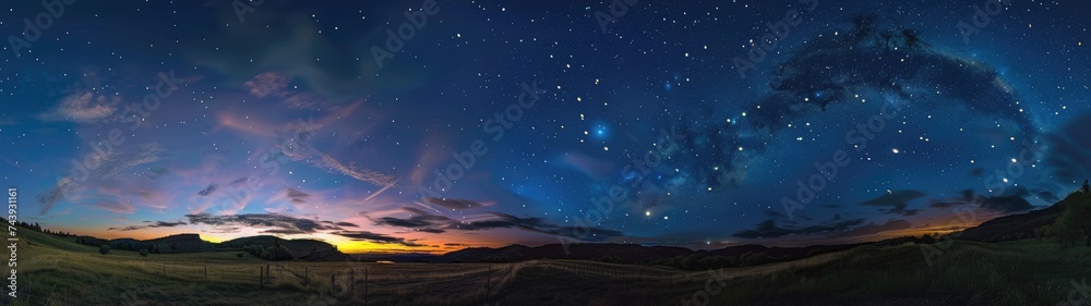 Fototapeta premium Night sky with stars. 