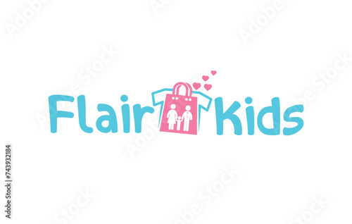 Clothes for Little Boys and Girls store logo design, Flair Kids store logo