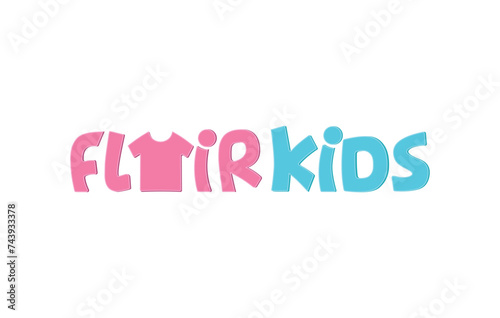 Clothes for Little Boys and Girls store logo design, Flair Kids store logo