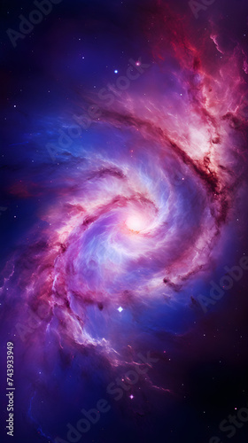 Vivid Celestial Portrait: Mesmerizing Colors of a Swirling Galaxy Amidst the Infinite Cosmos © Frances