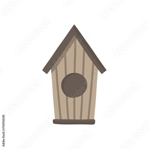 Birdhouse vector illustration in doodle style.