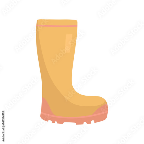 Rubber boots vector illustration in doodle style.