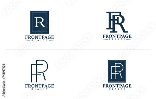 letter f and r logo, RF Icon, initial F R RF FR icon logo design 