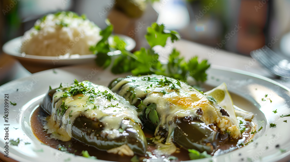 Stuffed Chiles Rellenos with Rice