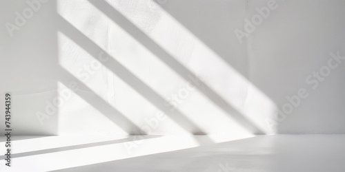 white empty room with shadow window ,white studio background for product presentation