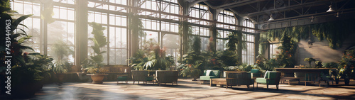 Surrealism meets Victorian in a lush sunlit greenhouse