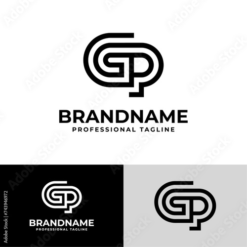 Modern Initials GP Logo, suitable for business with GP or PG initials