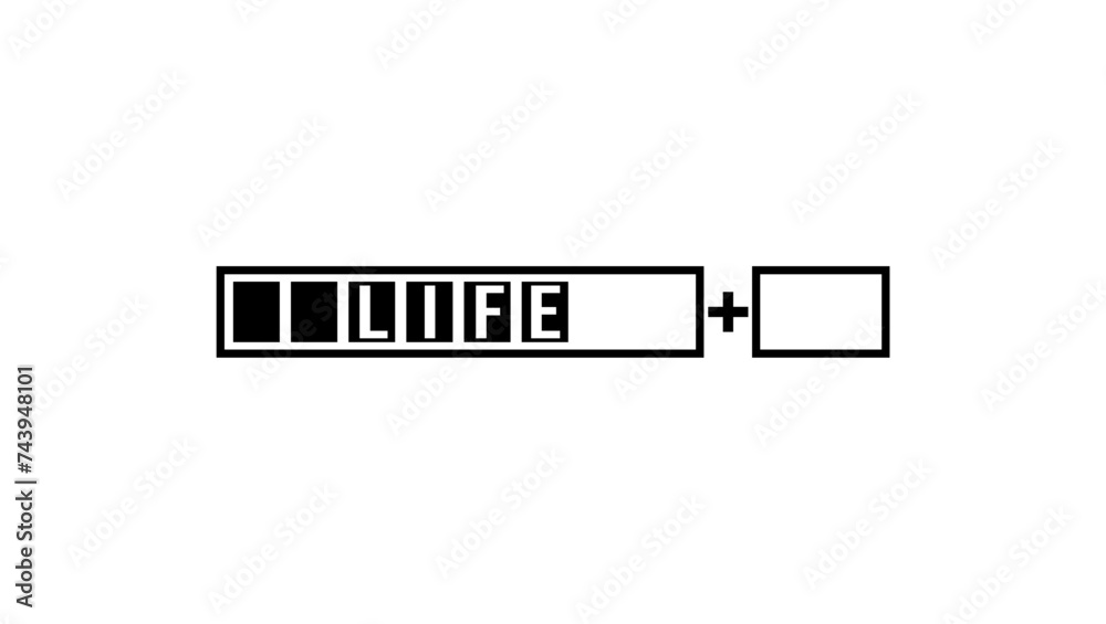 Life expectancy growth emblem, black isolate silhouette Life expectancy growth emblem, black isolate silhouette