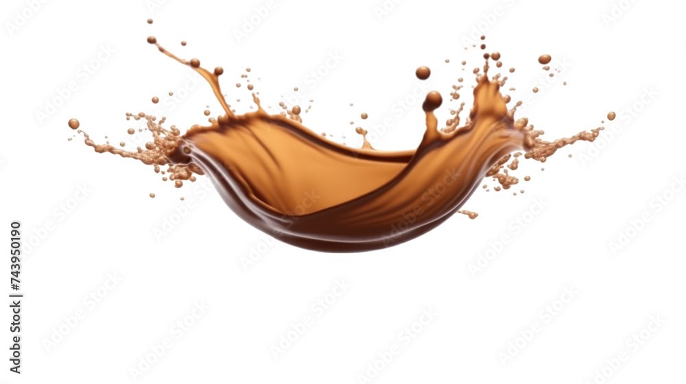 Coffee splash isolated on the transparent background Coffee splash isolated on the transparent background
