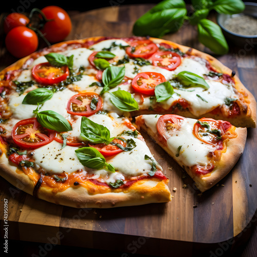 Delicious Gluten-Free Margherita Pizza on Rustic Wooden Table