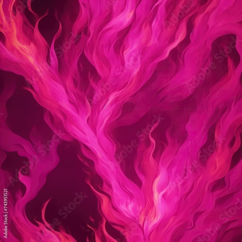 Abstract Pink patterns burn in fiery flames © Reazy Studio