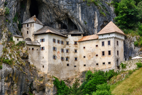 Konstfotografi Predjama, Slovenia - June 27, 2023: Predjama Castle in Slovenia, Europe