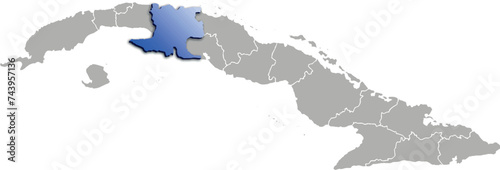 MATANZAS province of CUBA 3d isometric map