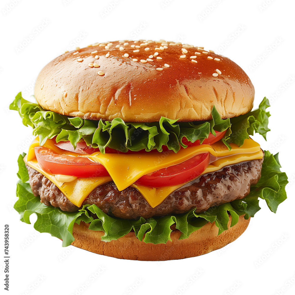 Double cheeseburger, Burger isolated on transparent background. Png transparent Double cheeseburger, Burger isolated on transparent background. Png transparent