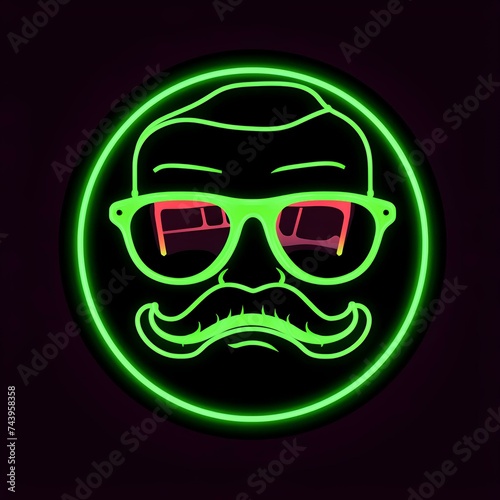 Neon style illustration for father's day