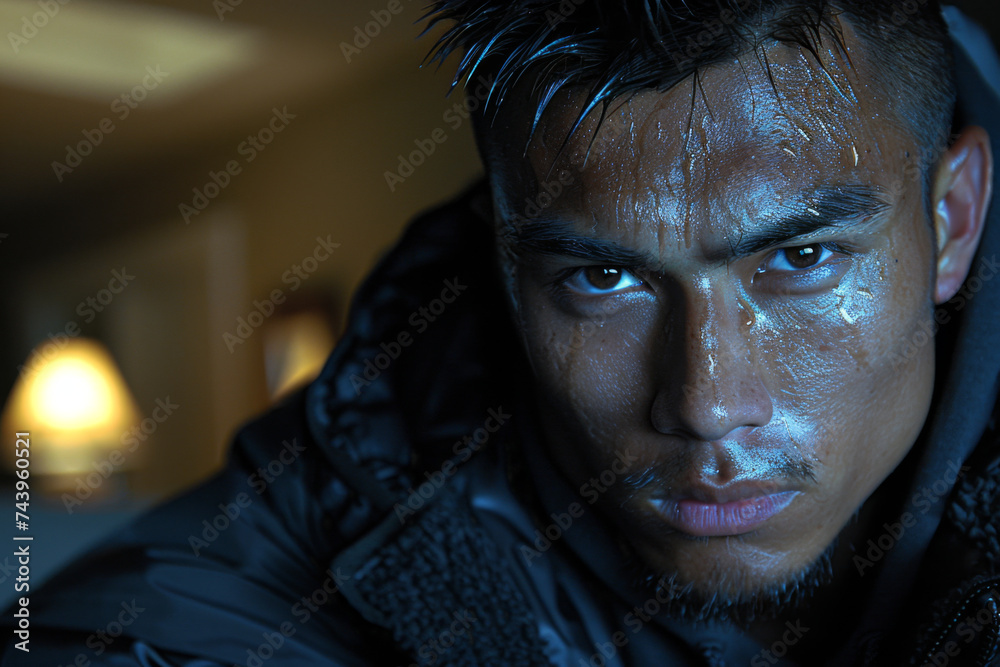 Strong face asian young man Strong face asian young man