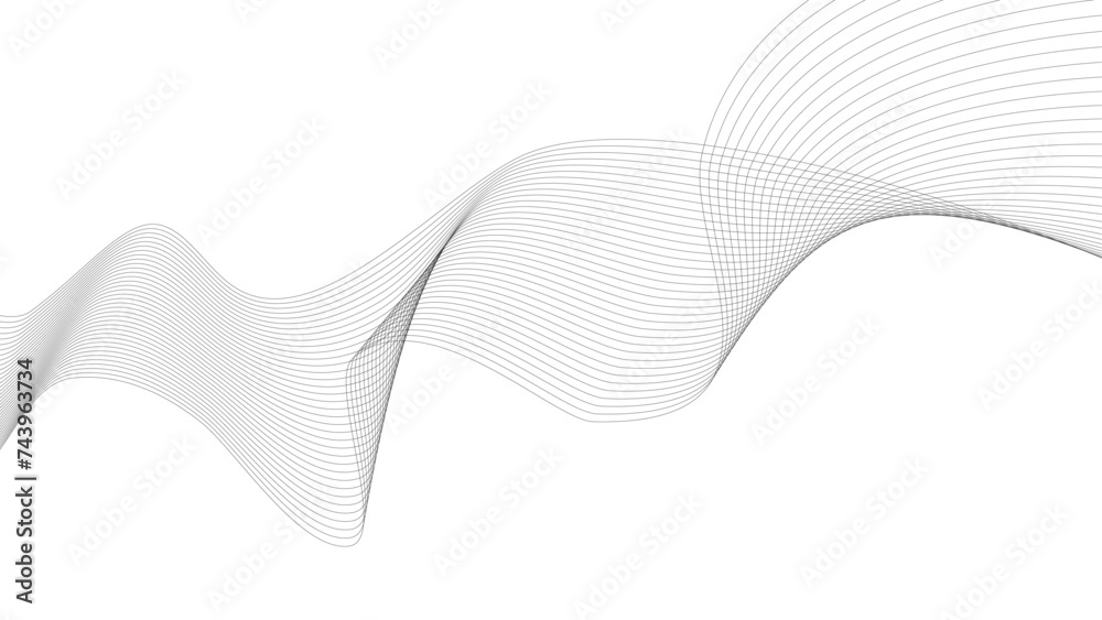 Abstract wavy grey stream element for design on transparent background isolated. Wavy white and grey lines background. Abstract business wave curve lines background. Abstract wavy grey stream element for design on transparent background isolated. Wavy white and grey lines background. Abstract business wave curve lines background.