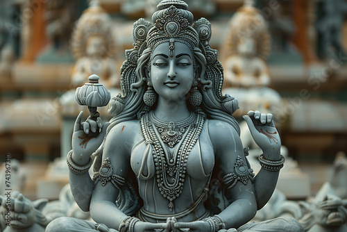 Lakshmi, Hindu goddess of wealth and good fortune photo