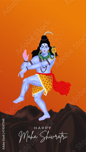 Happy Maha Shivratri | Maha Shivaratri Wishes | Happy Maha Shivratri Social Media Post | Shivratri Web Banner, Story, Print