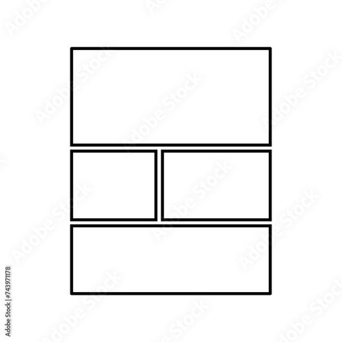 Manga comic panel template