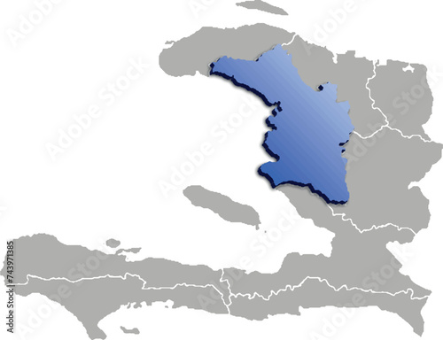 ARTIBONITE province of HAITI 3d isometric map