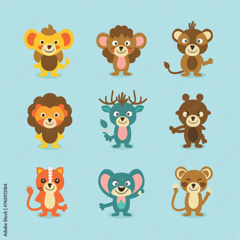 2d vector illustration for  learning cartoon character design for letters of the English language
