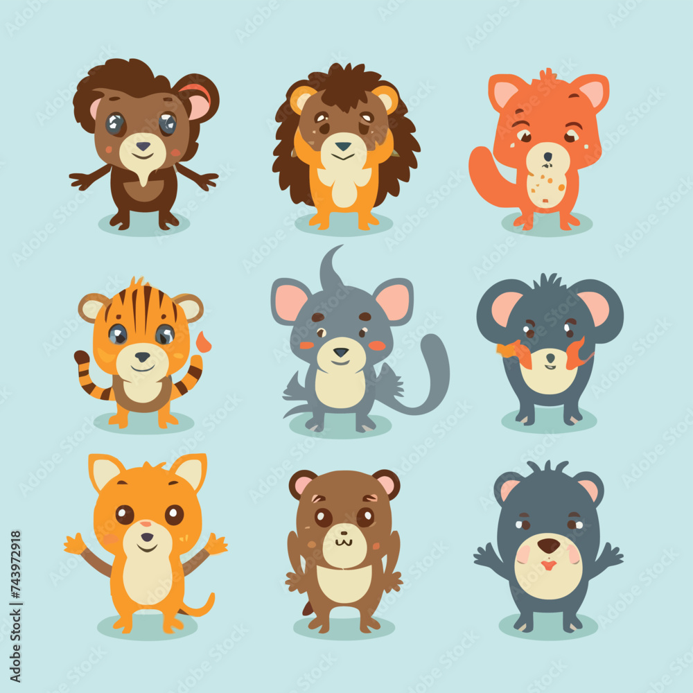 2d vector illustration for  learning cartoon character design for letters of the English language
