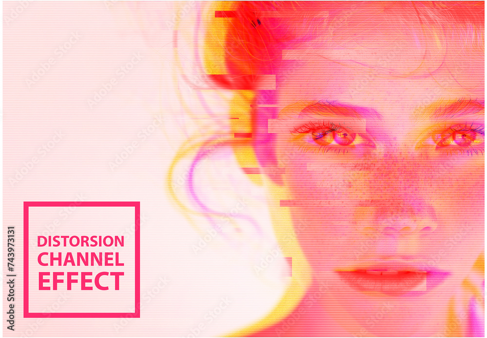 Distorsion Channel Effect Stock Template | Adobe Stock