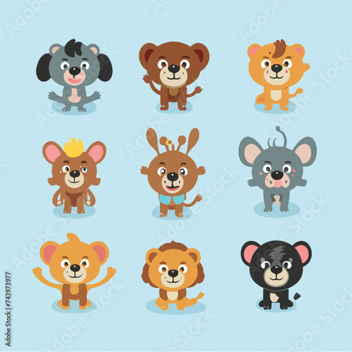 2d vector illustration for  learning cartoon character design for letters of the English language