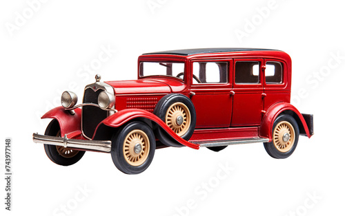 Discovering the Old-fashioned Collectible Car Isolated on Transparent Background PNG.