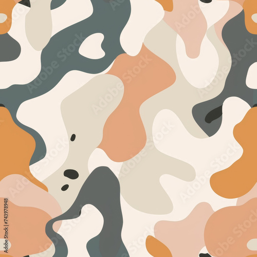 Wallpaper Mural Abstract organic pattern, seamless tile Torontodigital.ca