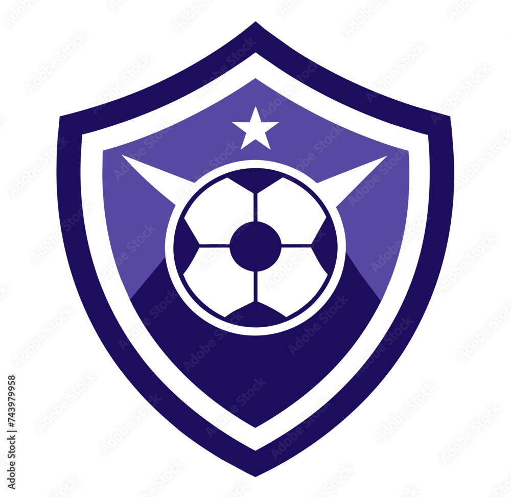 football logo with ball element, soccer, elegant soccer logo. football logo with ball element, soccer, elegant soccer logo.