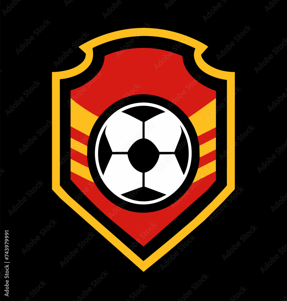 football logo with ball element, soccer, elegant soccer logo. football logo with ball element, soccer, elegant soccer logo.