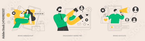 Internet marketing abstract concept vector illustrations.