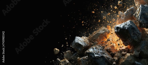 Dynamite Inserted Into Rock...