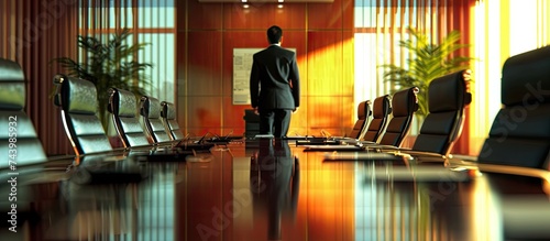 Hispanic Businessman Leadin...