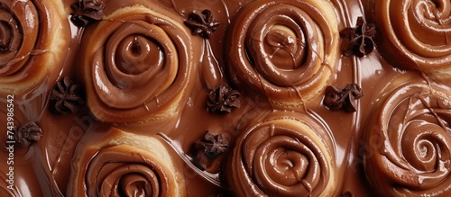 cinnamon rolls with cocoa. ...