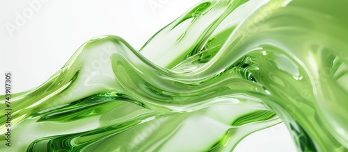 Green transparent gel. with...