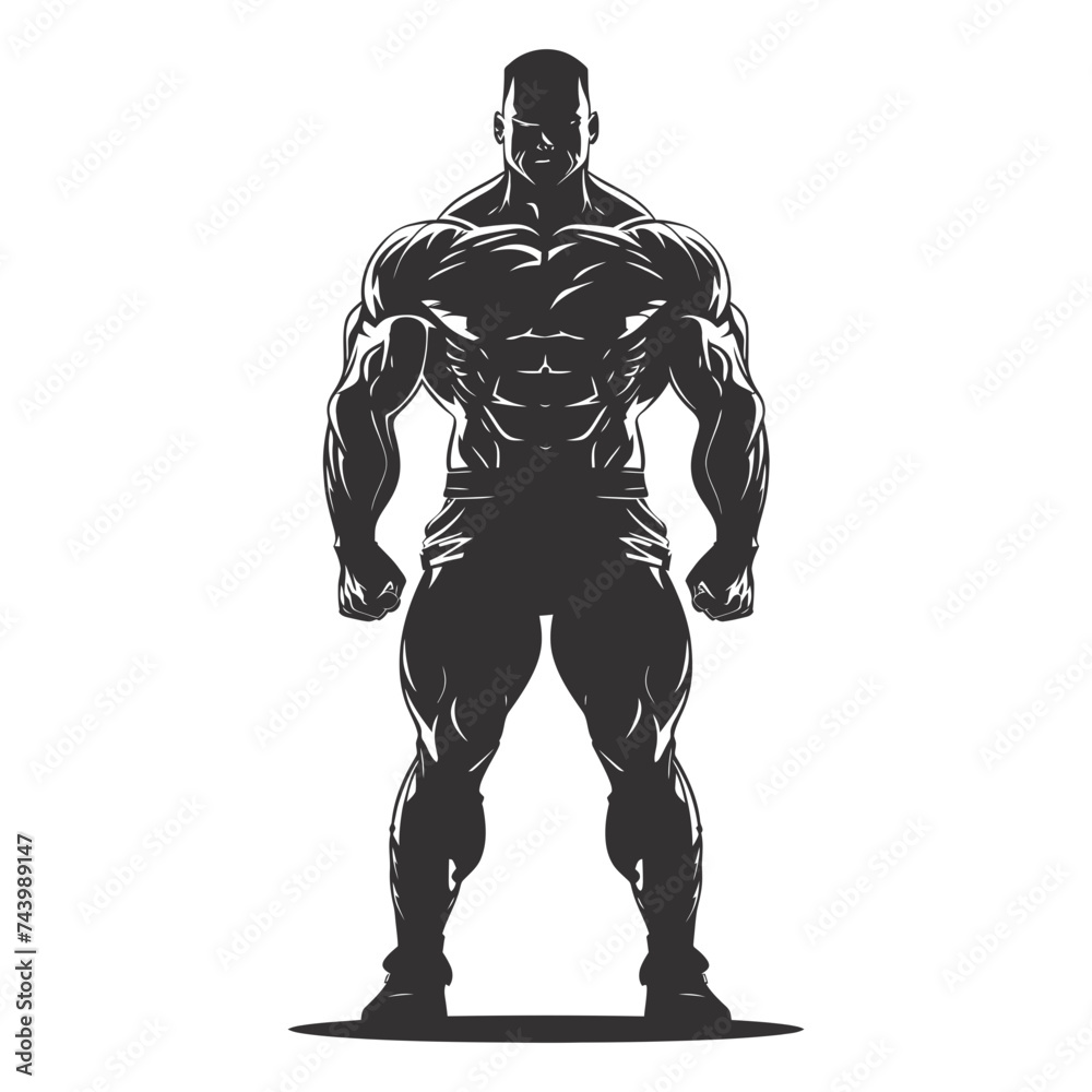 Silhouette Bodybuilding black color only full body