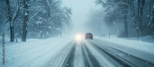 Driving in a snow storm Poo...