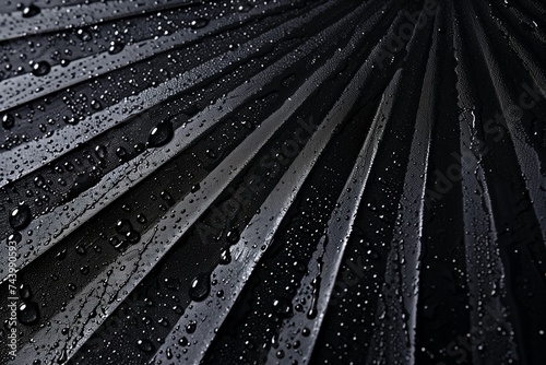rain drops on a black fan background
