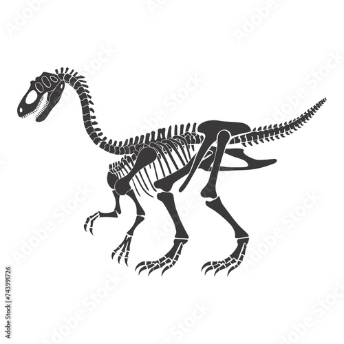 Silhouette Dinosaur skeleton black color only © NikahGeh