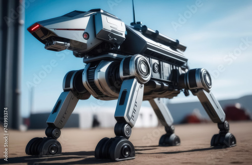 military robot - dog, with tentacles.