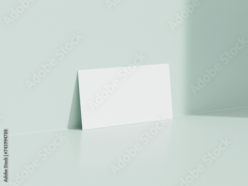 Business card mockup on white background © CreatifyStudio